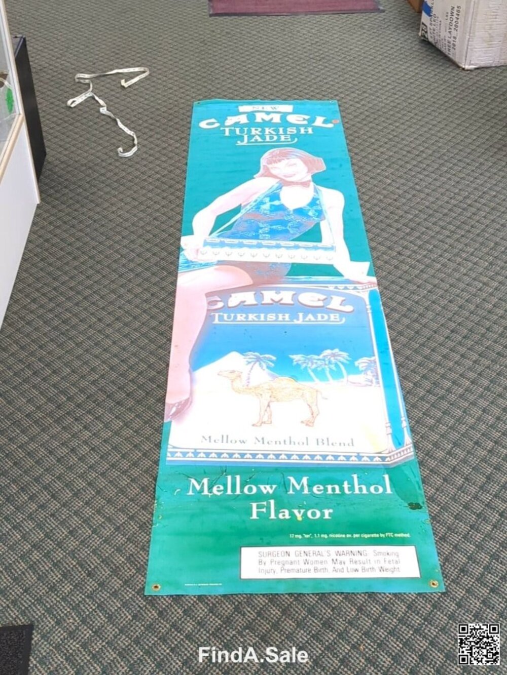 Camel Turkish Jade Menthol Cigarette Advertising Poster Banner, 2001